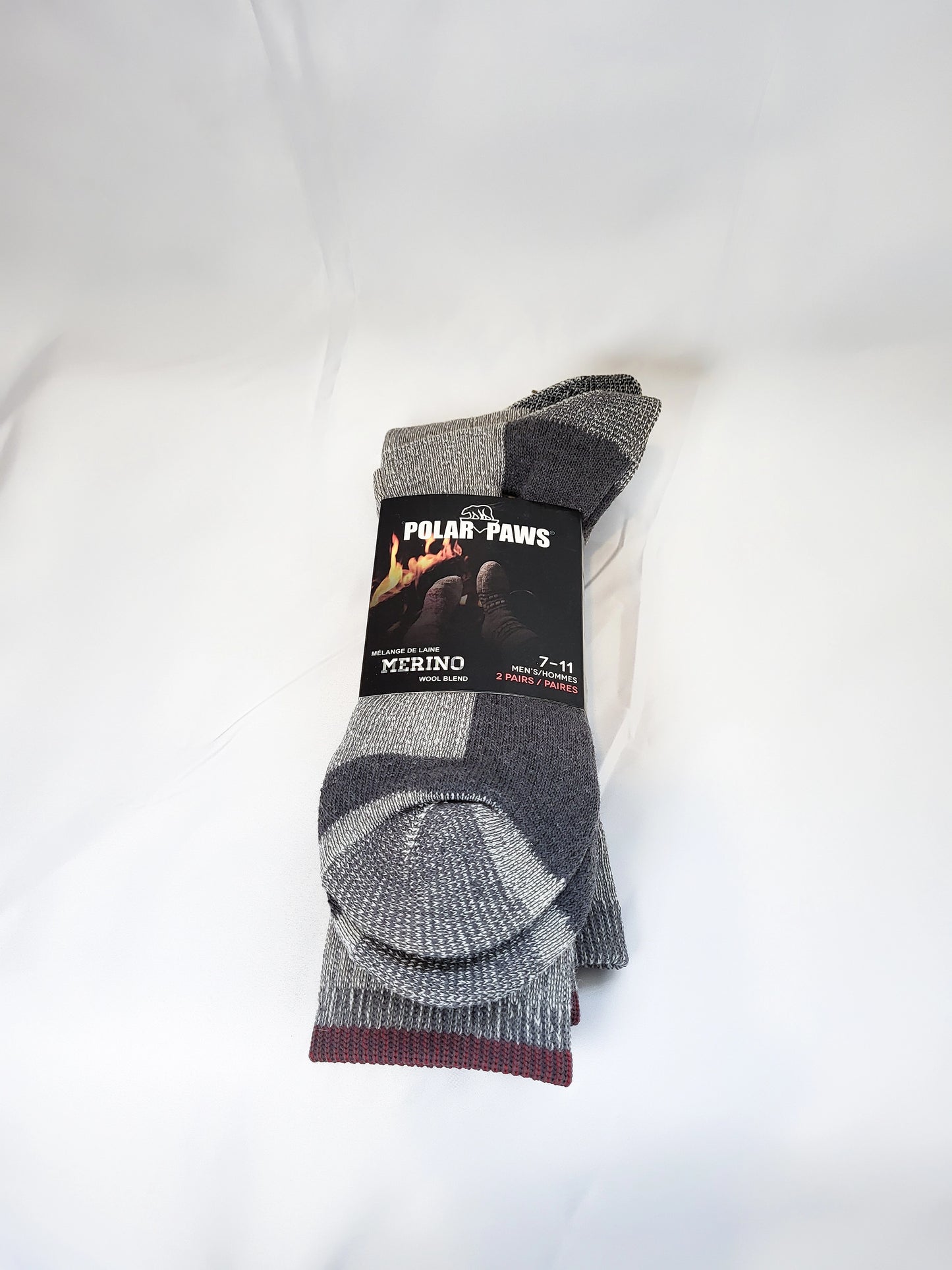 9% Merino Wool hiking sock, grey, 2 pairs per pack