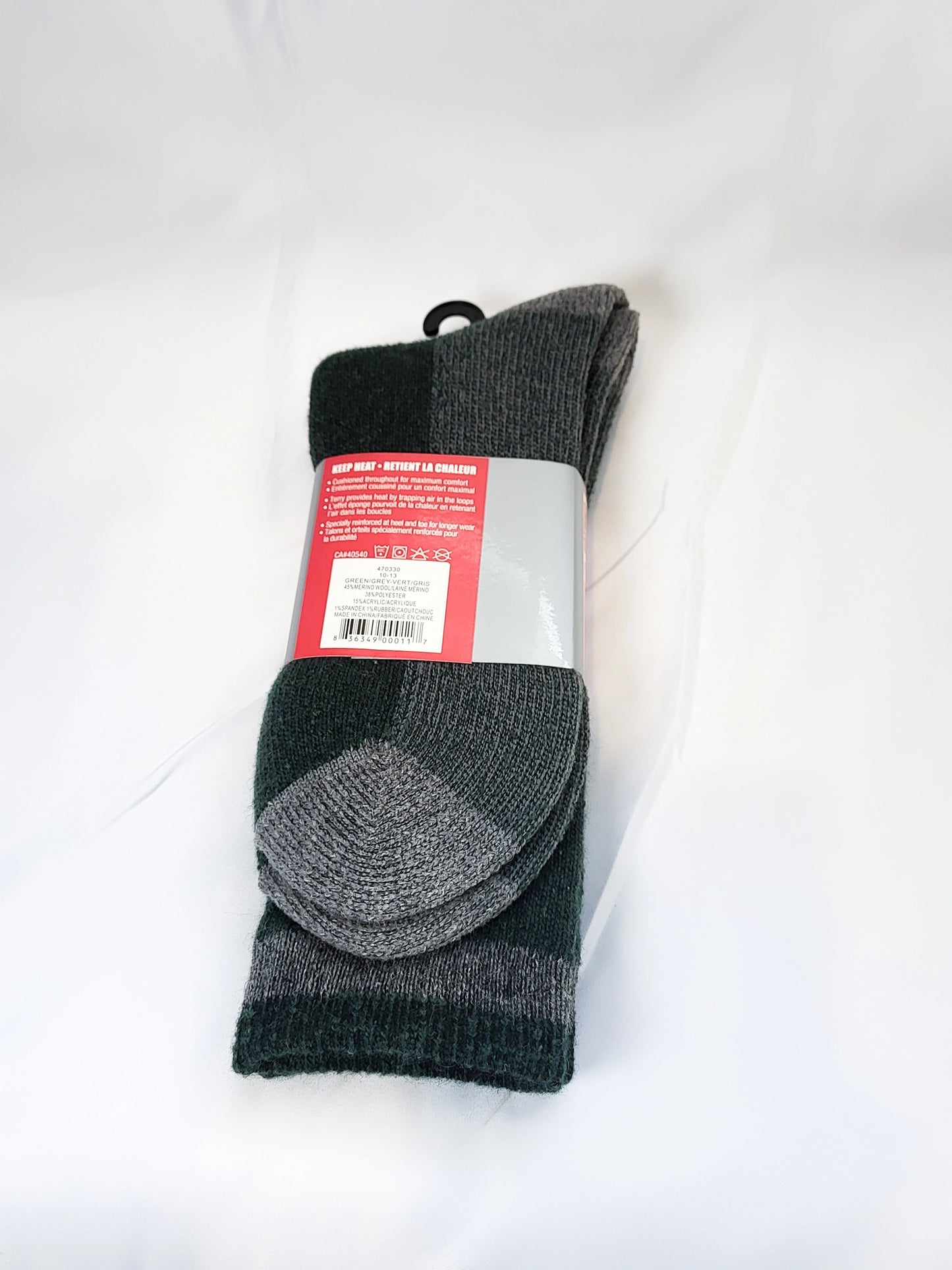 45% Merino Wool thermal sock assorted colors