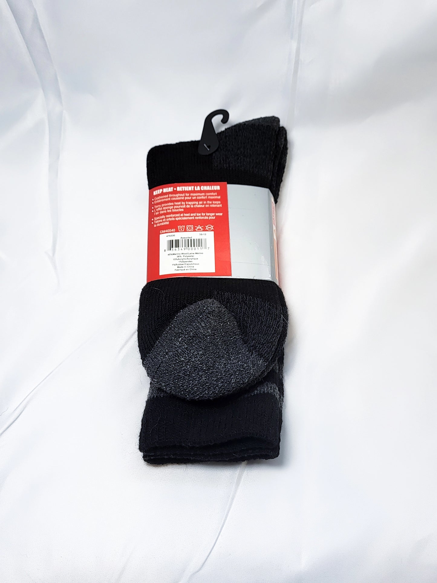 45% Merino Wool thermal sock assorted colors
