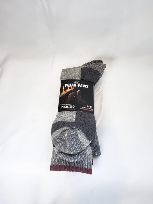 9% Merino Wool hiking sock, grey, 2 pairs per pack