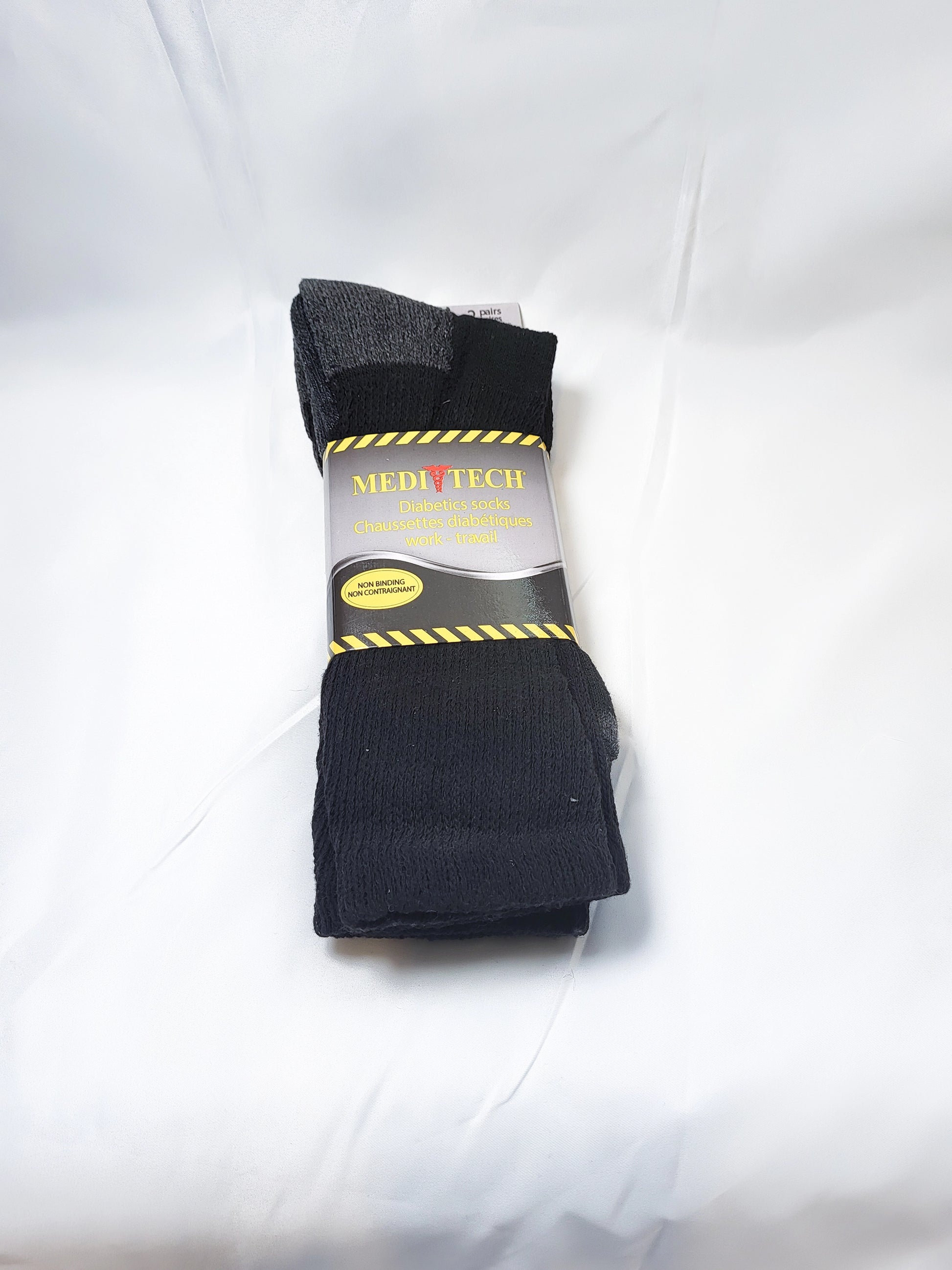 80% Cotton Diabetic Work Socks, 2 pairs per pack